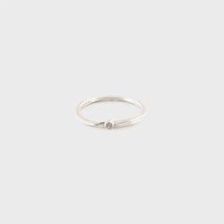 Cléo Coulée Diamond Ring in Silver