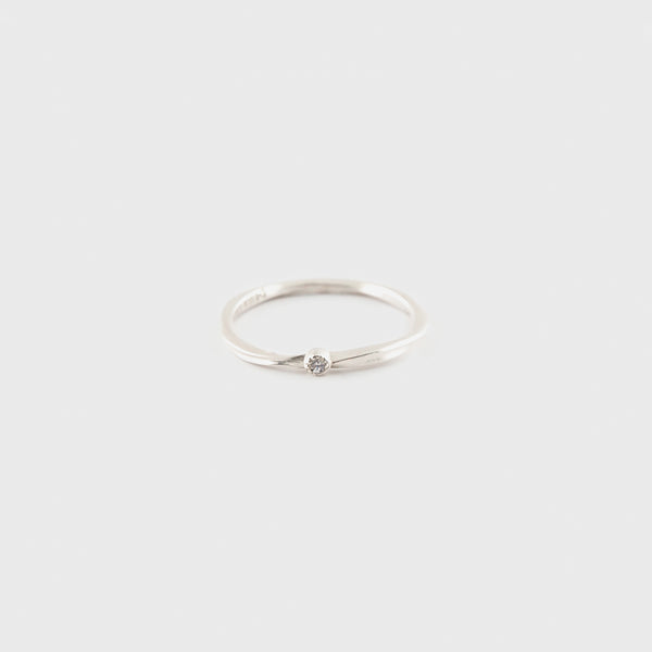 Cléo Coulée Diamond Ring in Silver