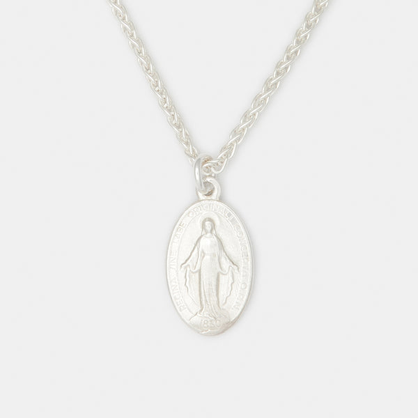 Madonna Necklace in Silver for Him