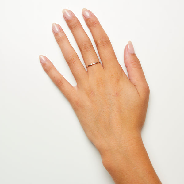 Cléo Coulée Diamond Ring in Silver