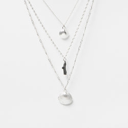 Shell Necklace Combo in Sterling Silver