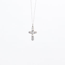 Henchey Crucifix Necklace in Silver