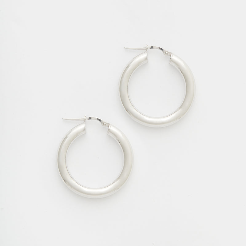 Joan Hoops in Silver Size Medium