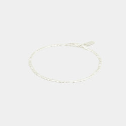 Sicilian Link Anklet in Sterling Silver