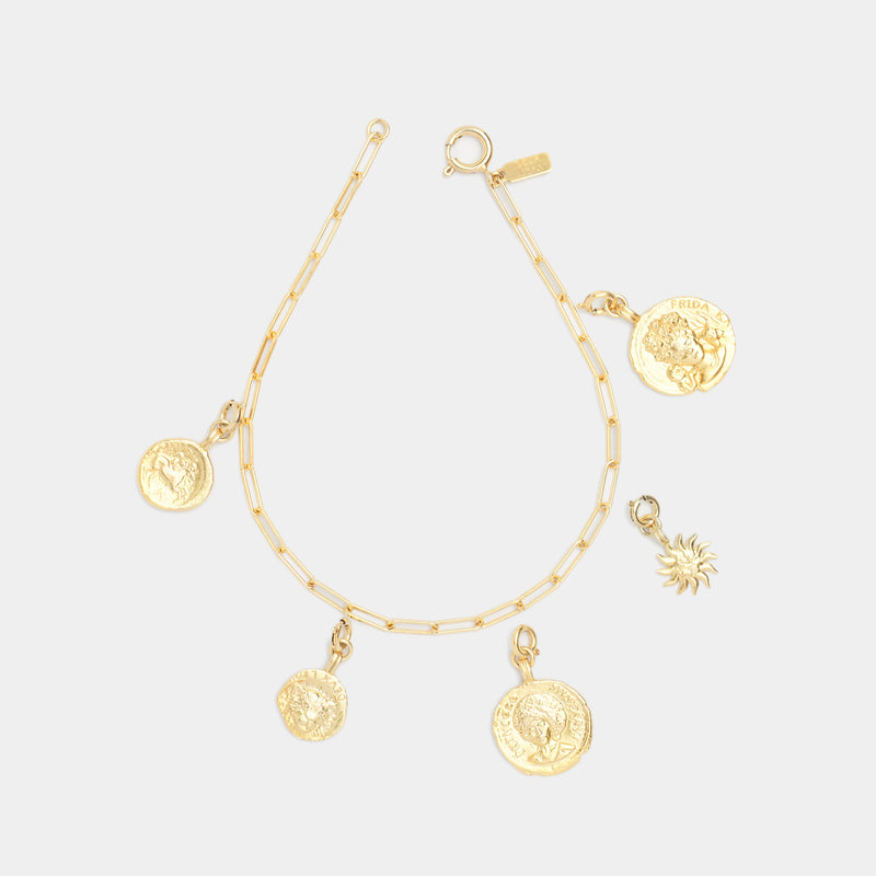 Cairo Link Anklet in Gold