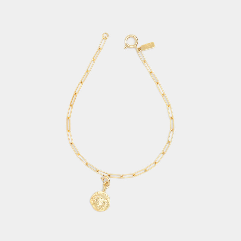 Cairo Link Anklet in Gold