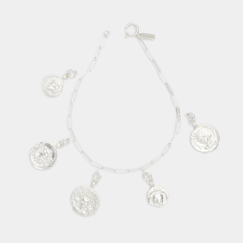 Cairo Link Anklet in Silver