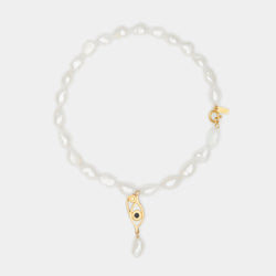 Resin Ines Baroque Pearl Necklace in 14k Solid Gold