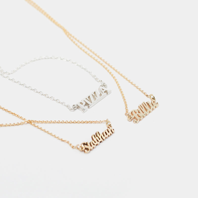 Mini Nameplate Necklace